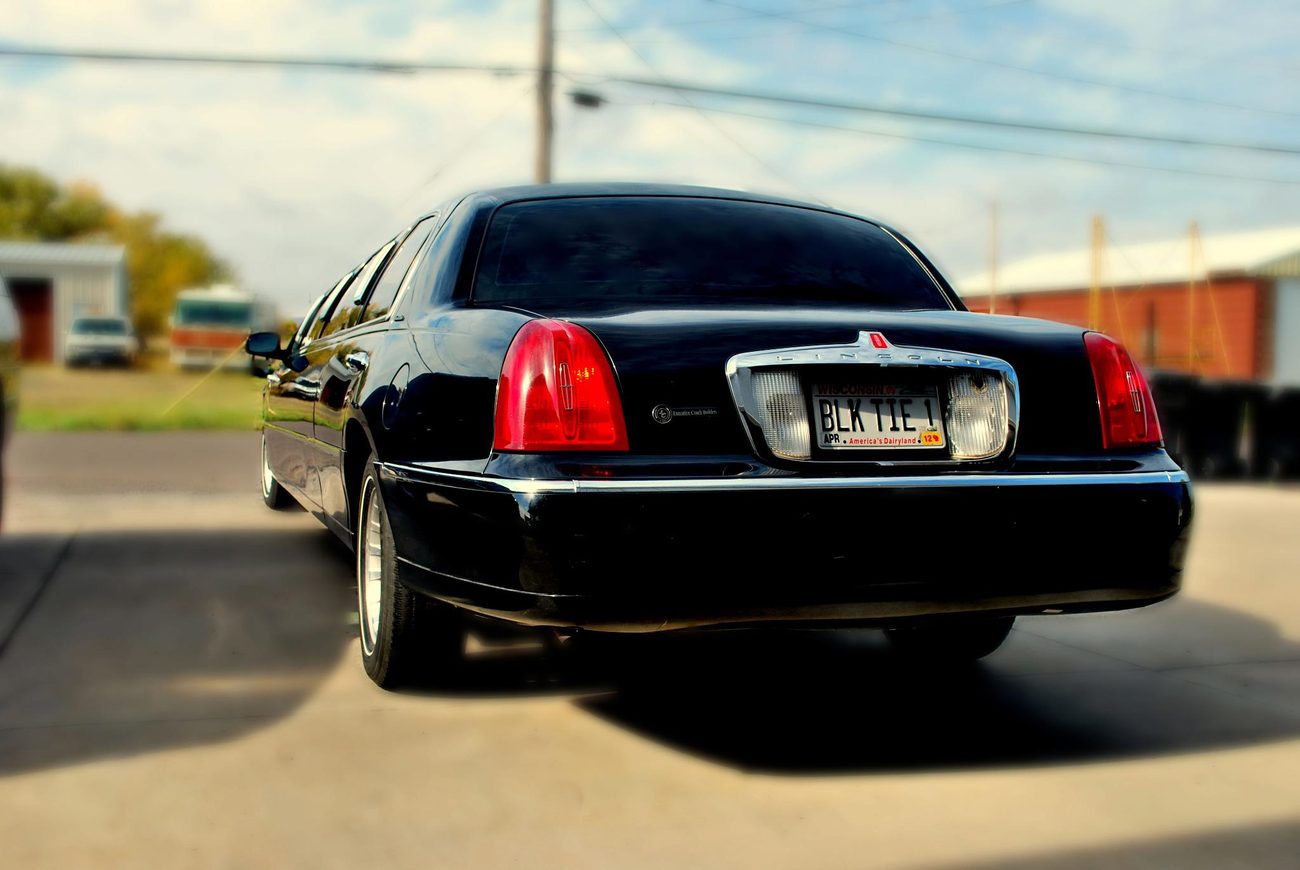 Black Lincoln stretch limousine
