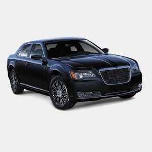 Luxury black sedan